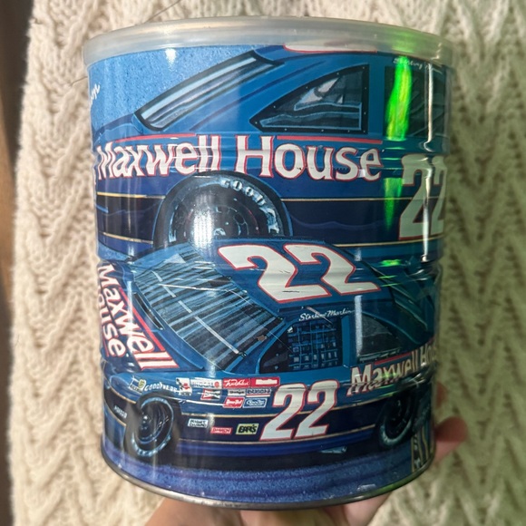 Vintage Maxwell House #22 NASCAR Coffee Tin – Sterling Marlin & Junior Johnson - Picture 4 of 5